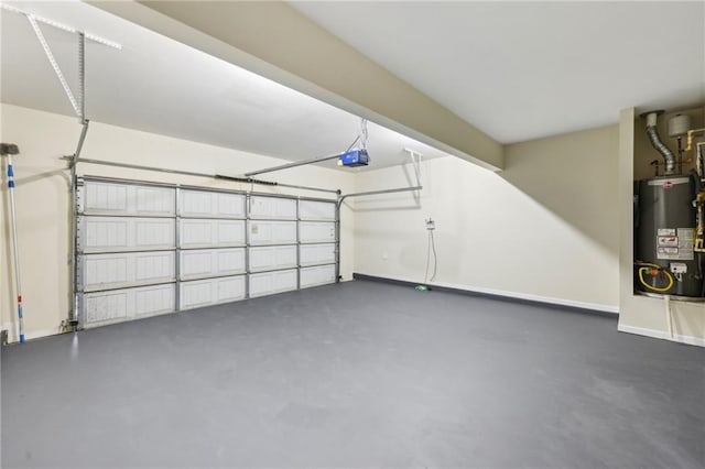 2760 Lions Gate Dr, Cumming, GA 30041 - garage featuring gas water heater, a garage door opener, and baseboards
