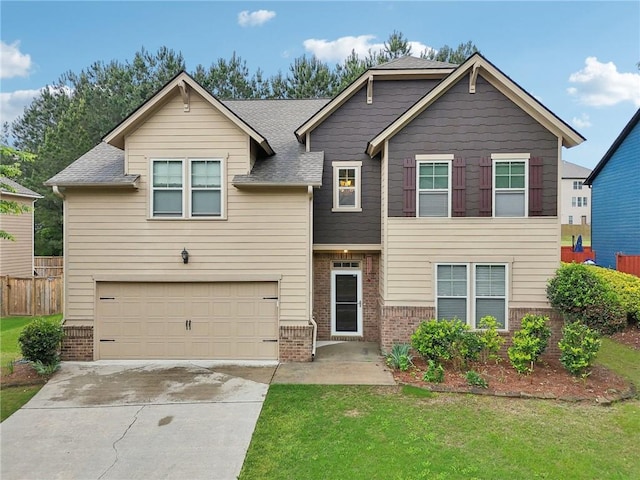 2760 Lions Gate Dr, Cumming, GA 30041 - craftsman-style home with brick siding, a garage, and concrete driveway