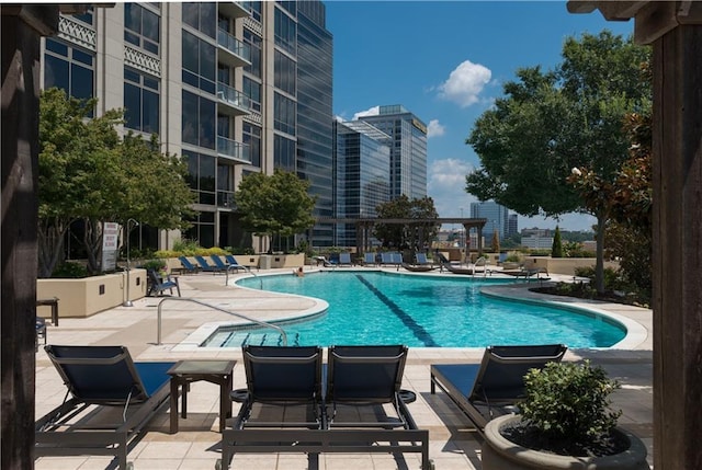 view of pool with a patio