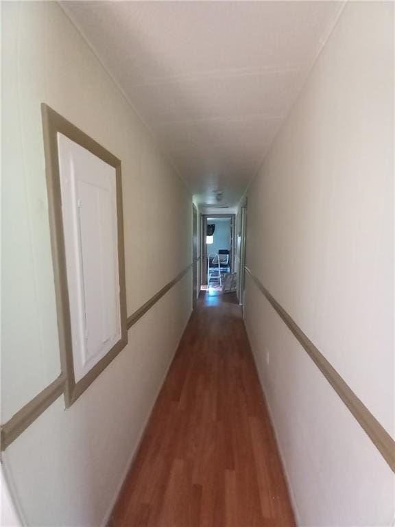 hallway featuring wood finished floors