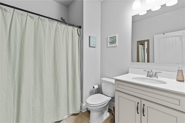 4568 Mantova Dr, Buford, GA 30519 - bathroom with vanity, toilet, and a shower with curtain