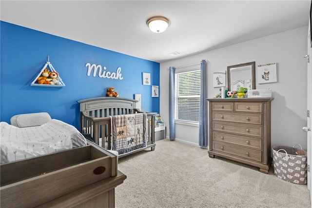 4568 Mantova Dr, Buford, GA 30519 - bedroom with carpet floors, a nursery area, and baseboards