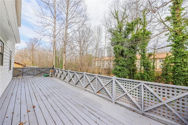 view of wooden deck