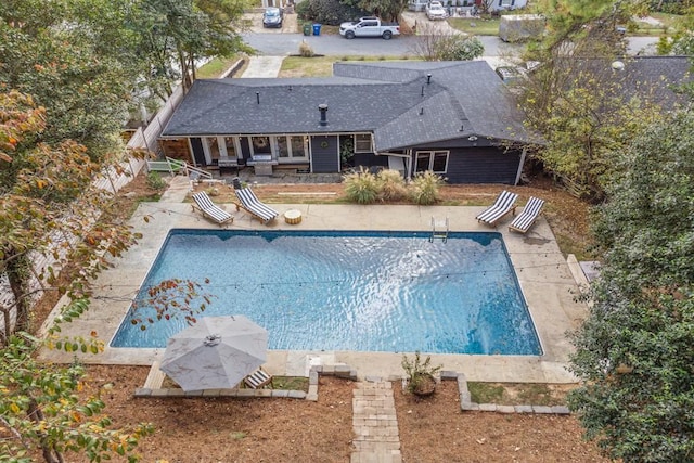 view of pool featuring a patio area