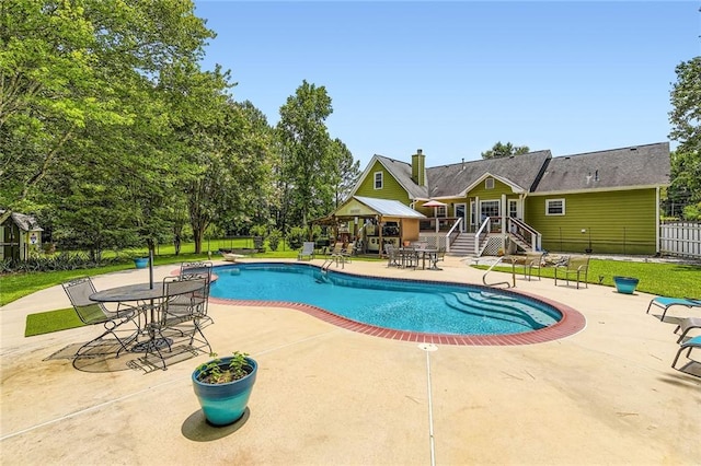 180 Moseley Crossing Dr, Stockbridge, GA 30281 - view of swimming pool featuring a patio area and stairs