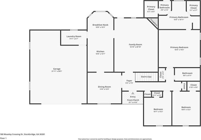 180 Moseley Crossing Dr, Stockbridge, GA 30281 - view of room layout