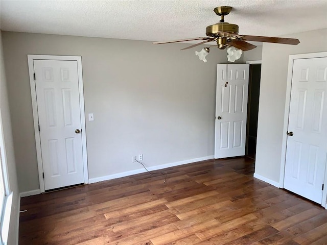 4347 Barrington Pl, Macon, GA 31210 - unfurnished room with a ceiling fan, wood finished floors, baseboards, and a textured ceiling