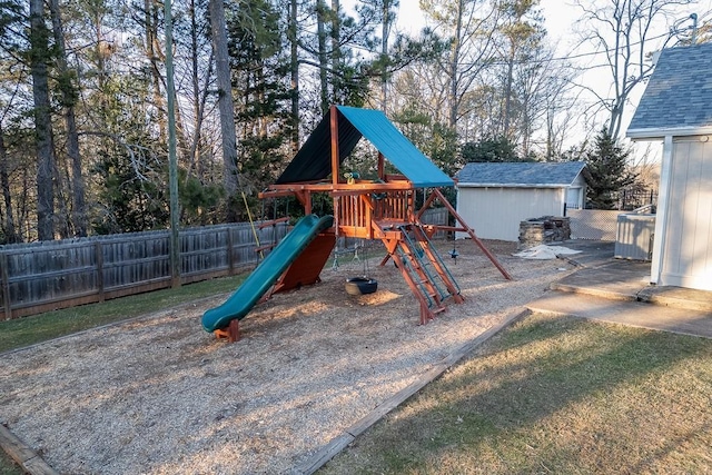 view of jungle gym