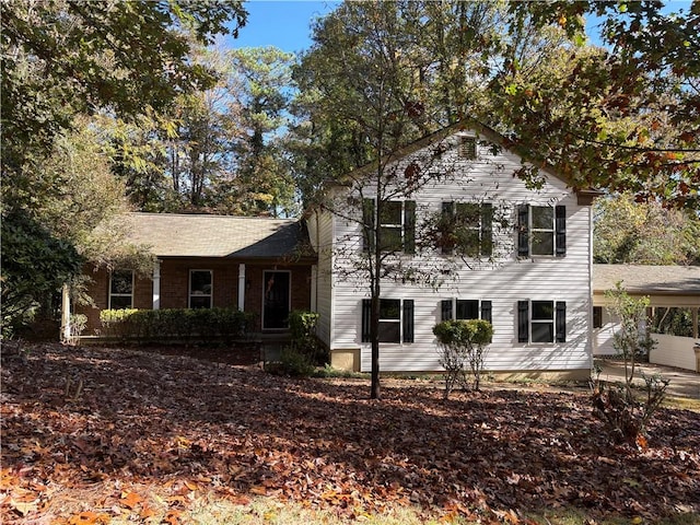 view of split level home