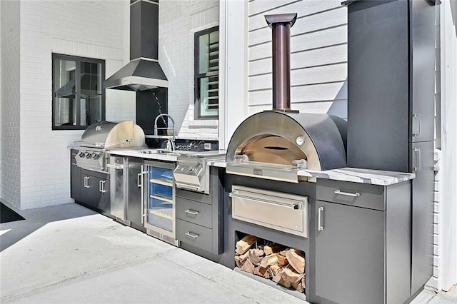 1455 Rucker Cir, Woodstock, GA 30188 - view of patio with a sink and area for grilling