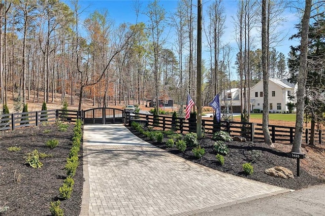 1455 Rucker Cir, Woodstock, GA 30188 - view of community with a gate, fence, and decorative driveway