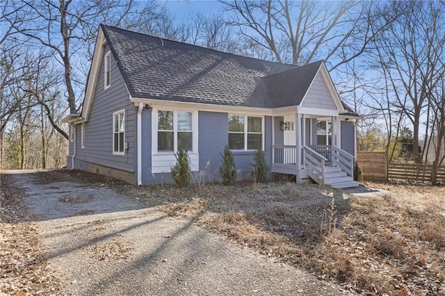 view of front of home