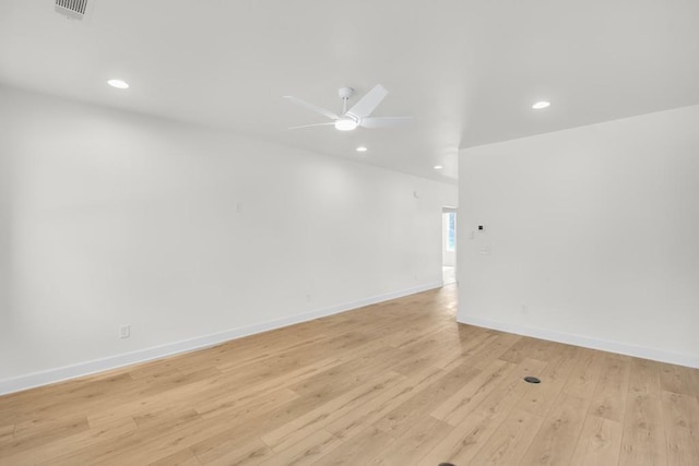 474 Maxwell Rd, Roswell, GA 30075 - unfurnished room featuring light wood-style flooring, recessed lighting, and a ceiling fan