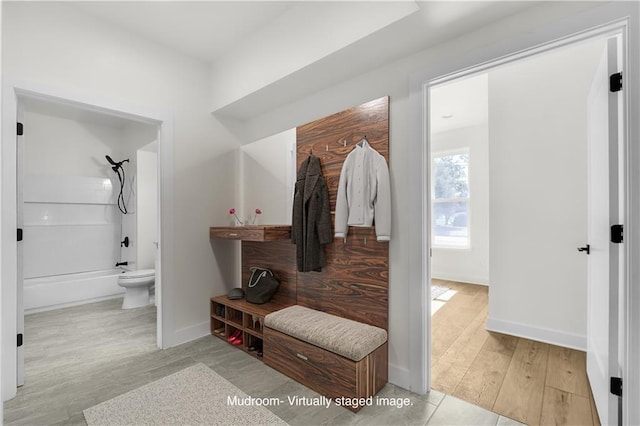 474 Maxwell Rd, Roswell, GA 30075 - mudroom with wood finished floors and baseboards