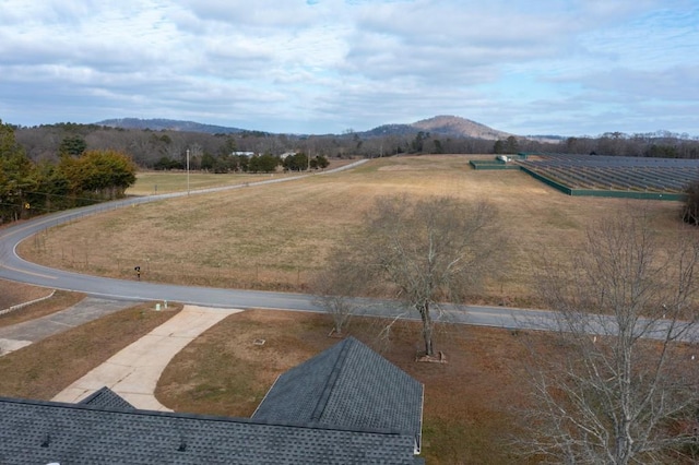 property view of mountains featuring a rural view