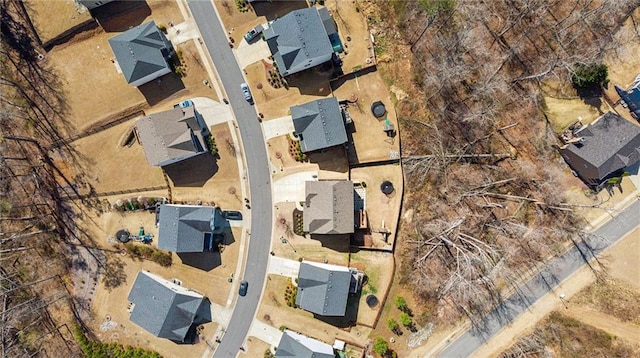 aerial view with a residential view