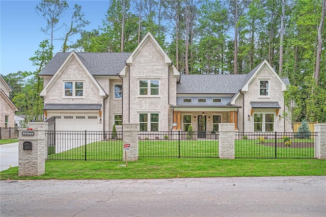 2625 Beverly Ln, Snellville, GA 30078 - view of front of property with an attached garage, concrete driveway, covered porch, and roof with shingles