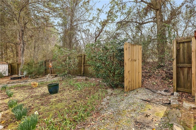 view of yard with fence private yard