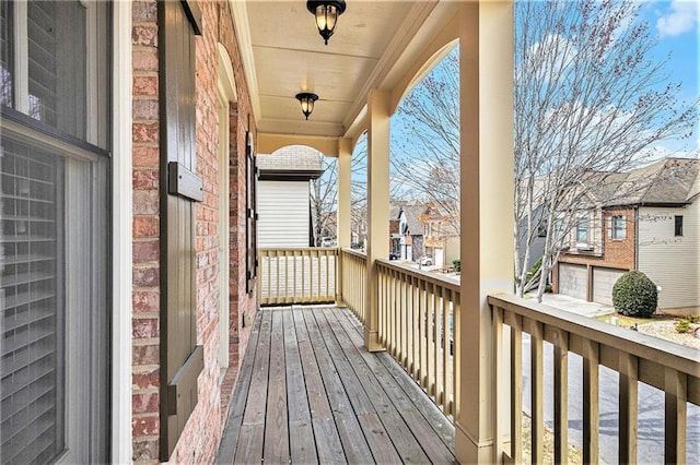 deck featuring a residential view