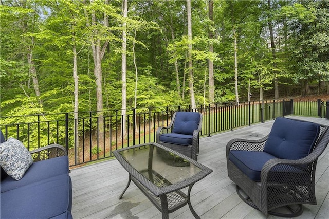 660 Willow Knoll Dr SE, Marietta, GA 30067 - deck featuring a forest view