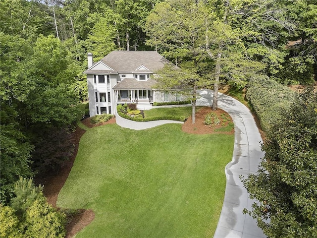 660 Willow Knoll Dr SE, Marietta, GA 30067 - aerial view of property and surrounding area with a forest