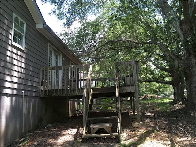 290 Covered Bridge Rd SW, Cartersville, GA 30120 - view of yard featuring a deck and stairs