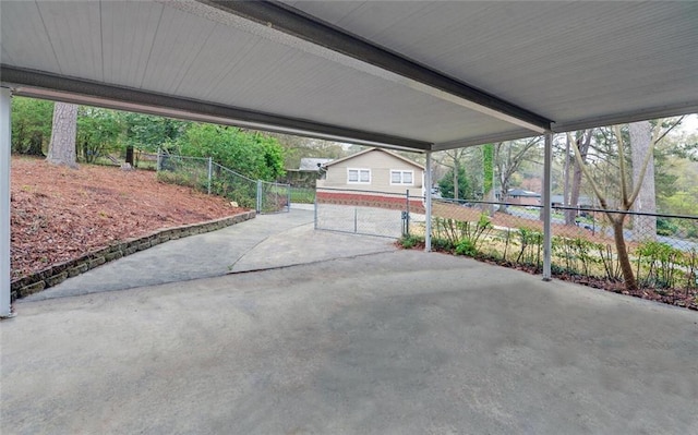 view of patio / terrace featuring fence