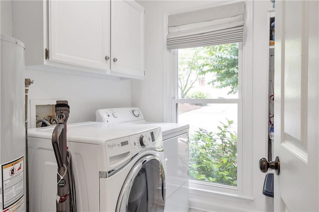 1867 N Creek Cir, Alpharetta, GA 30009 - laundry room with cabinet space, washing machine and dryer, and gas water heater