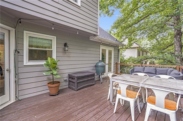 1867 N Creek Cir, Alpharetta, GA 30009 - deck featuring outdoor dining area and an outdoor living space