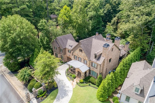 drone / aerial view featuring a residential view