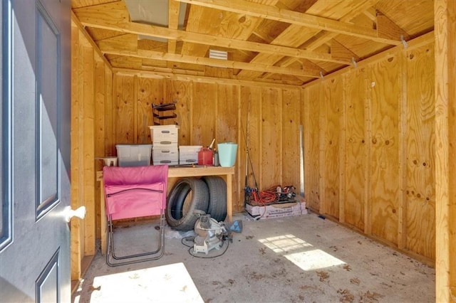 view of storage room