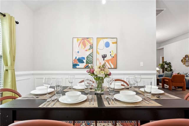 view of dining area