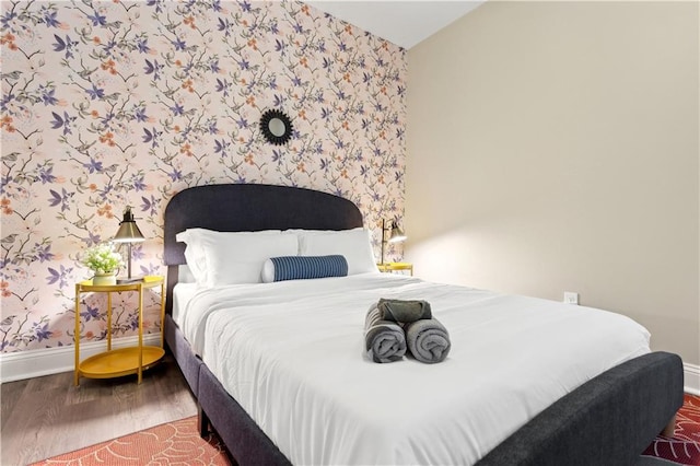 bedroom featuring hardwood / wood-style flooring