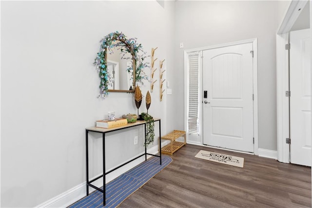 foyer featuring dark hardwood / wood-style flooring