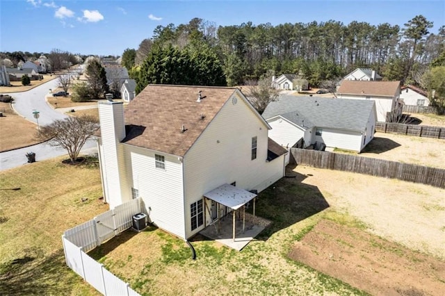 aerial view featuring a residential view