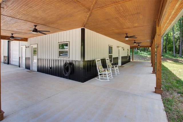 618 W Glade Creek Rd, Clarkesville, GA 30523 - view of patio featuring ceiling fan
