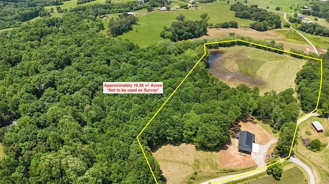 618 W Glade Creek Rd, Clarkesville, GA 30523 - aerial view of property's location with property parcel outlined and a forest