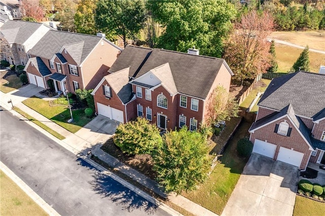 drone / aerial view with a residential view