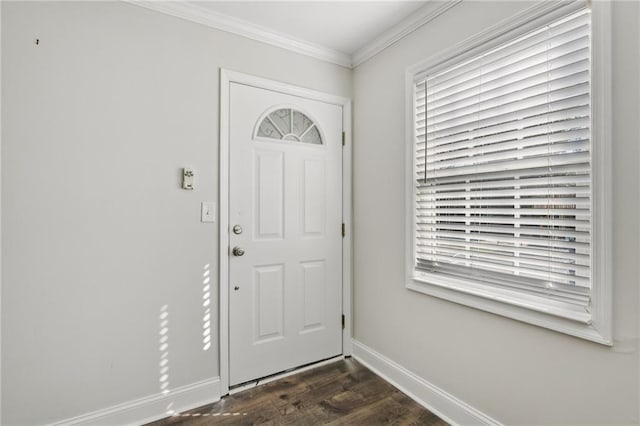2825 NE Expy NE Unit F003, Atlanta, GA 30345 - entrance foyer featuring dark wood finished floors and ornamental molding