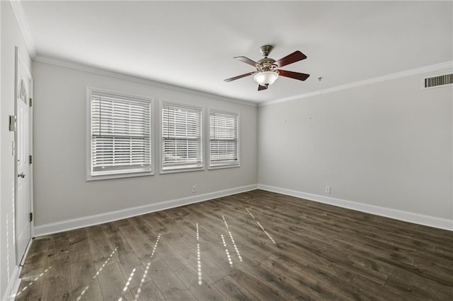 2825 NE Expy NE Unit F003, Atlanta, GA 30345 - unfurnished room featuring crown molding, a ceiling fan, and wood finished floors