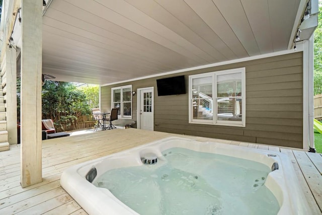 deck with fence