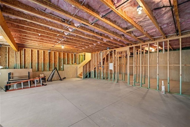 miscellaneous room with concrete floors