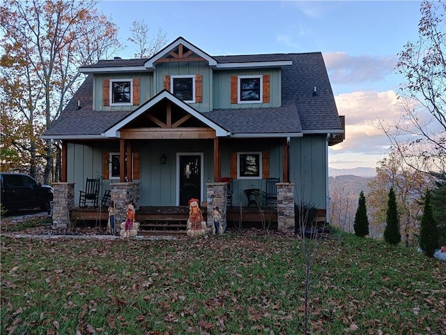 craftsman-style house featuring covered porch