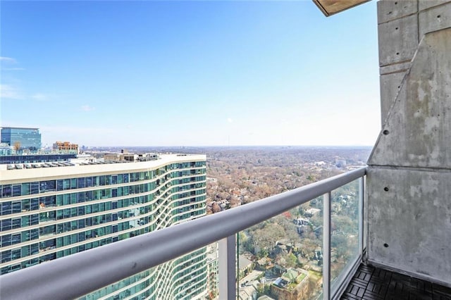 balcony with a view of city