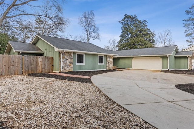 ranch-style house with a garage