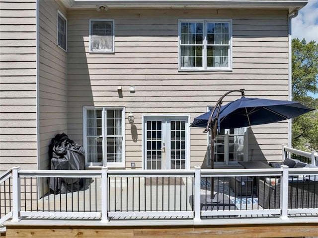 829 Verdun Way, Marietta, GA 30064 - exterior space featuring a wooden deck and french doors