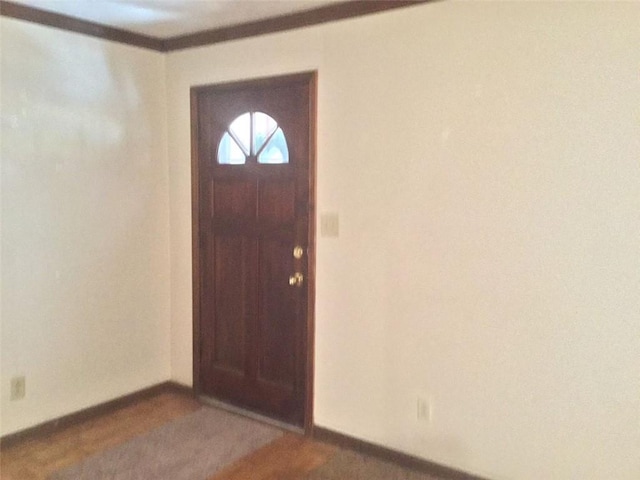 view of carpeted entryway