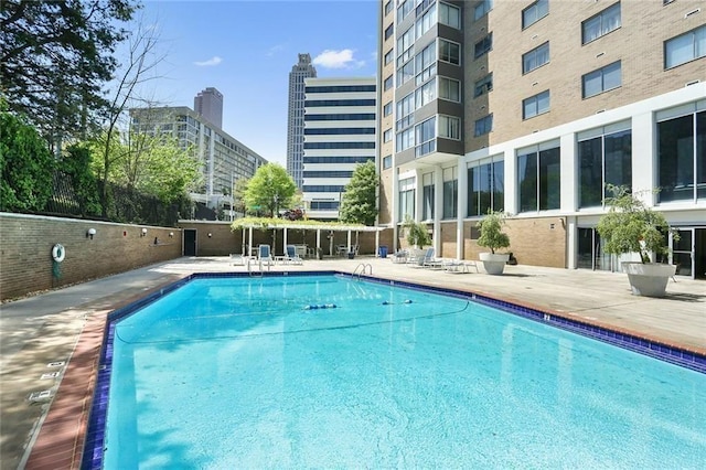 view of pool with a patio area