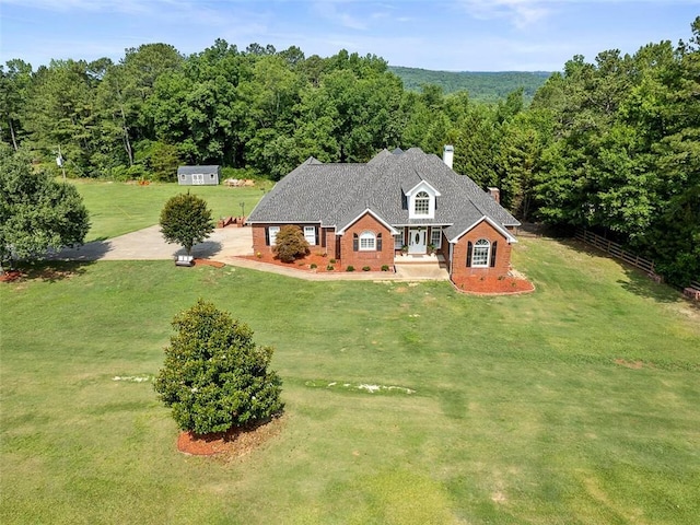 view of front of house with a front yard