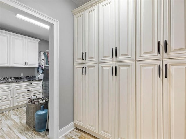 interior space with light hardwood / wood-style flooring